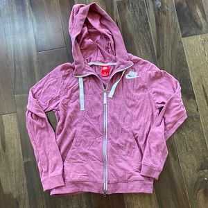 Heather pink Women’s Nike zip up hoodie